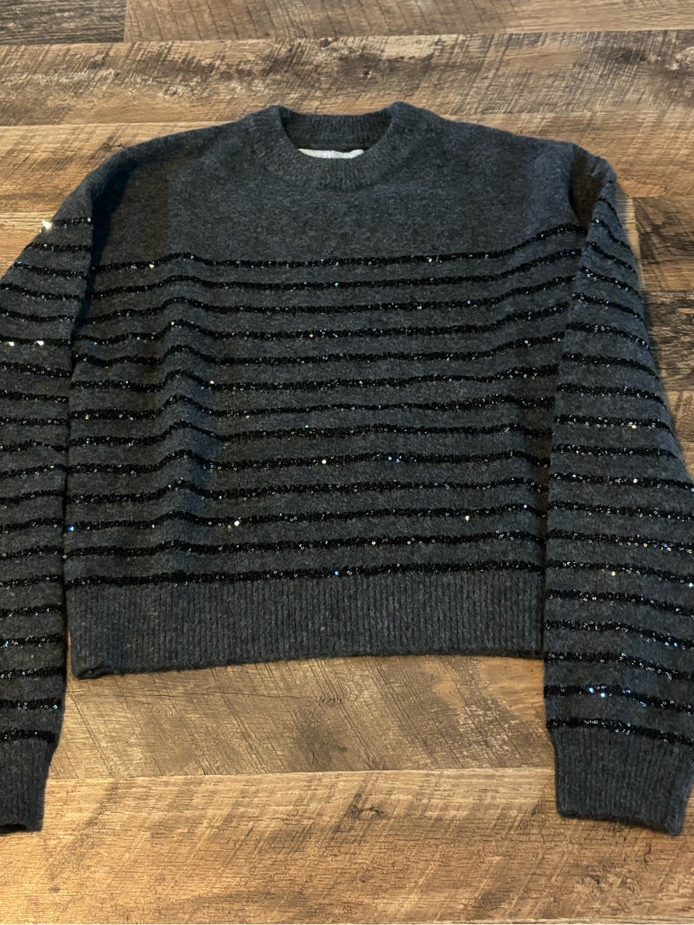 Zara charcoal grey knit sweater 13/14